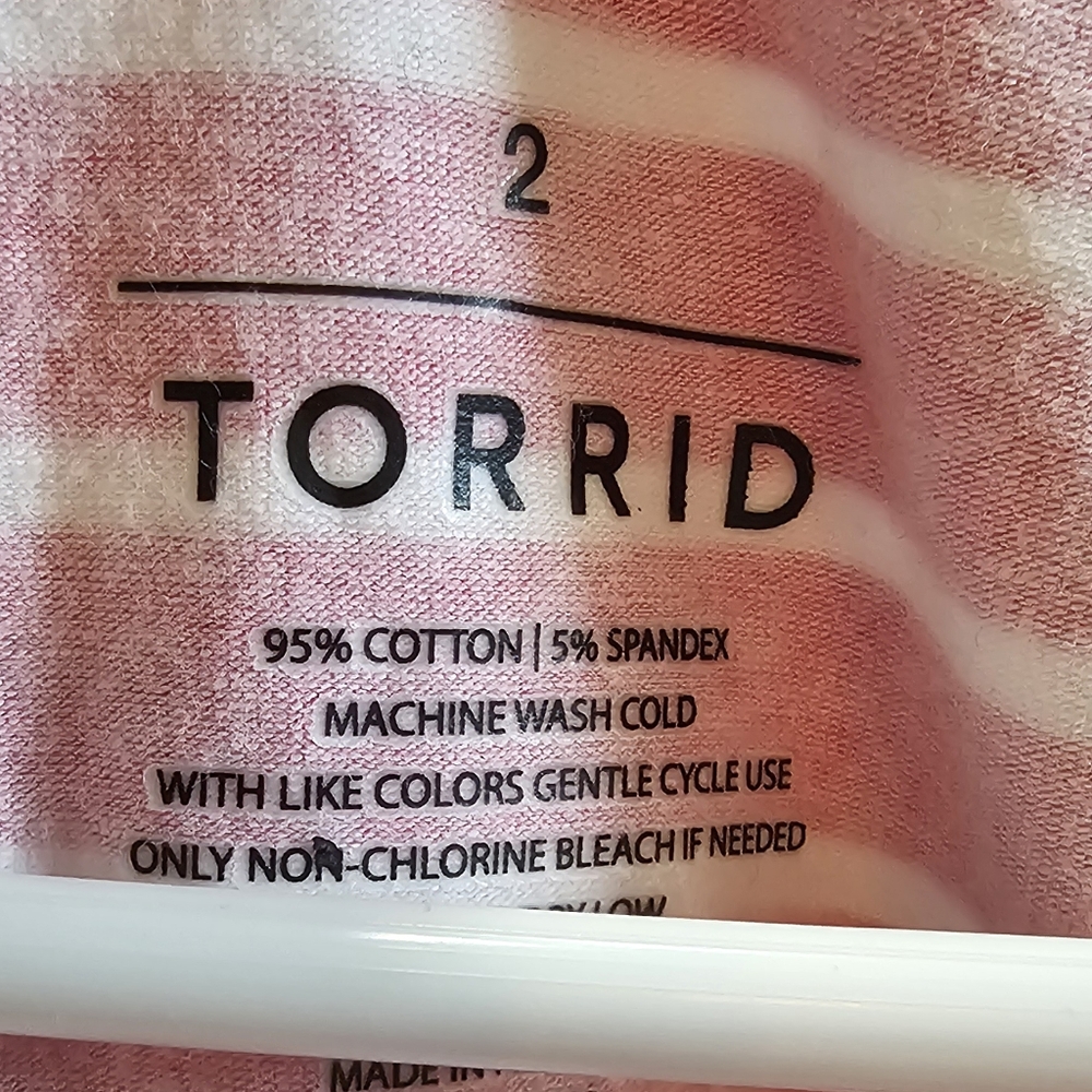 Torrid Red and White Striped Top - Picture 7 of 7